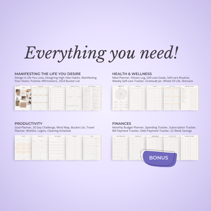 Manifest Your Vision Planner