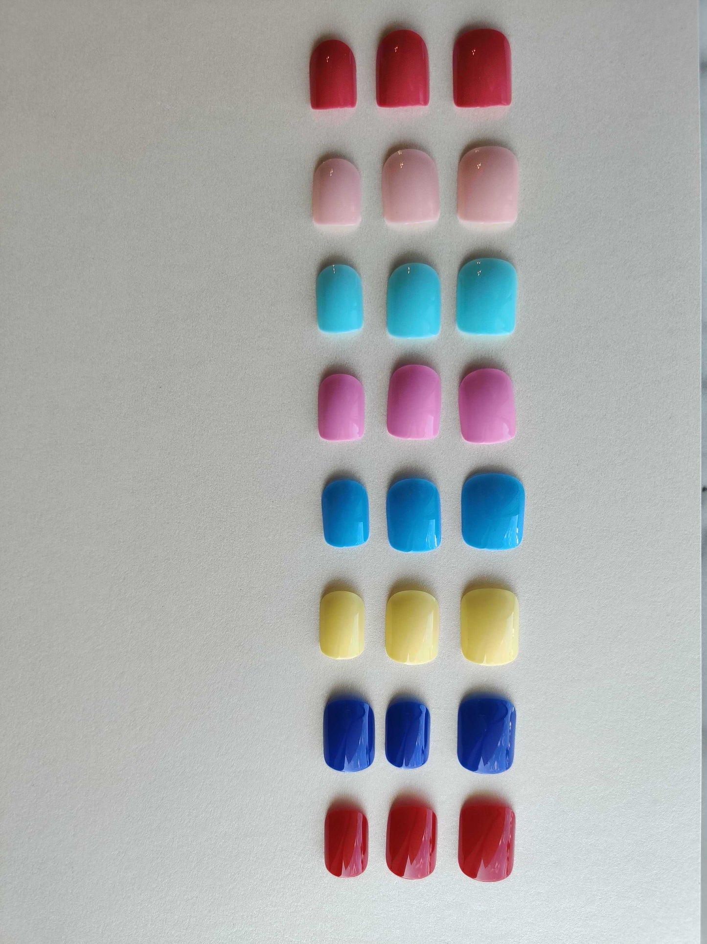 Press On Nails SHORT **GLOSSY** Polish Color