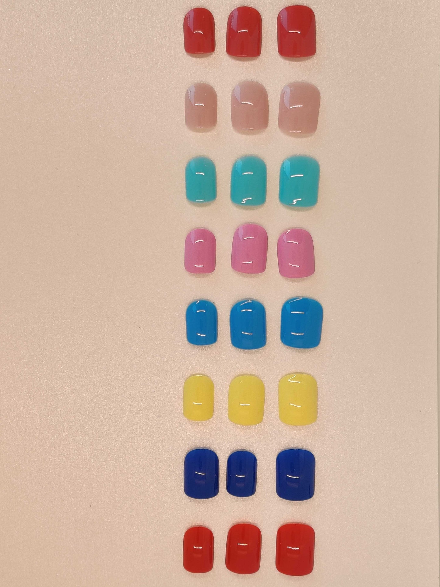 Press On Nails SHORT **GLOSSY** Polish Color