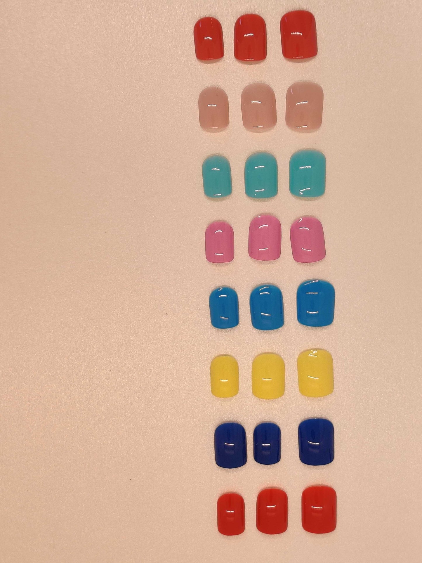 Press On Nails SHORT **GLOSSY** Polish Color