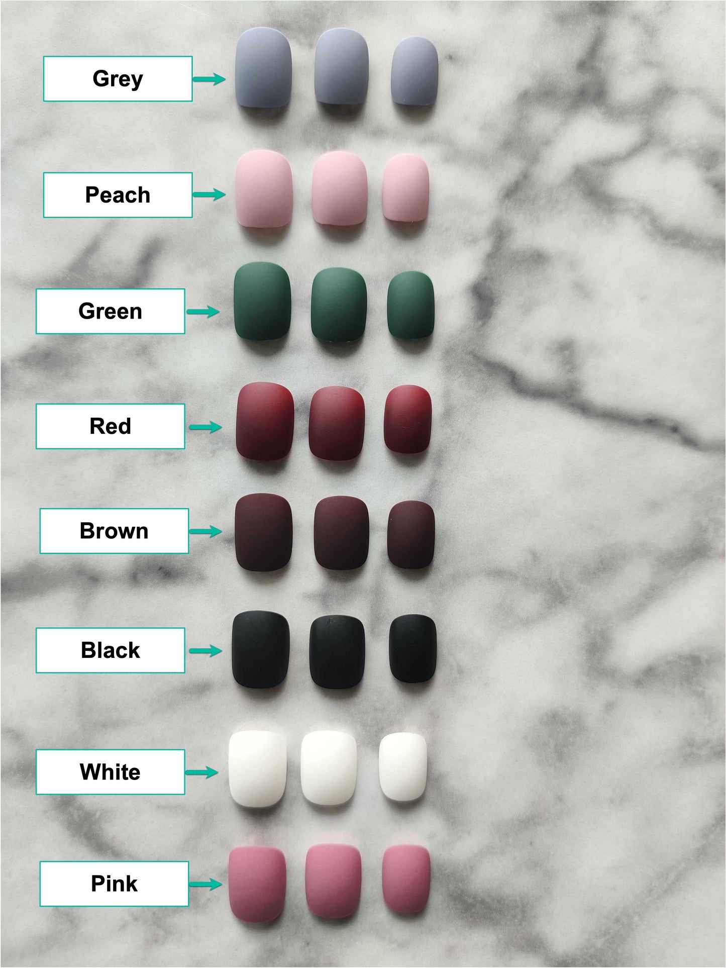 Press On Nails SHORT Matte Polish