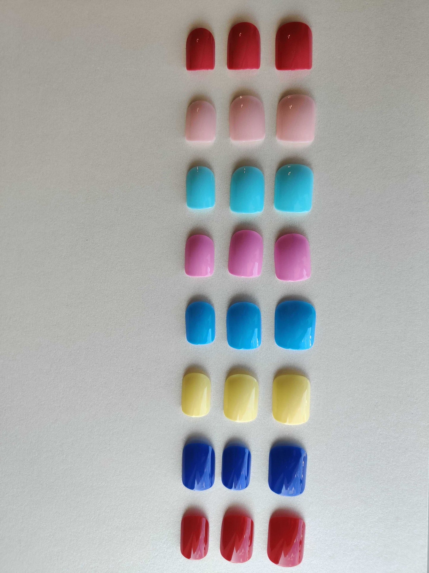 Press On Nails SHORT **GLOSSY** Polish Color